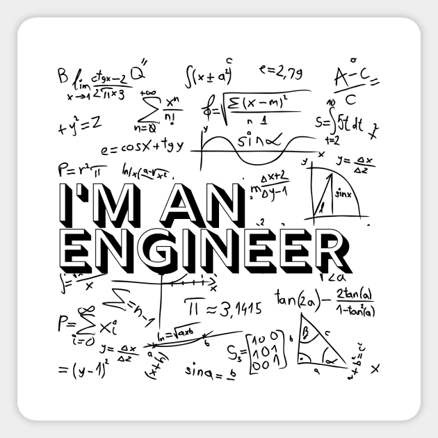 I'm an Engineer - Career Design Sticker by Moshi Moshi Designs